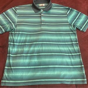 Ben Hogan XL Polo Shirt - Shades of Green Stripes. Like new condition.
